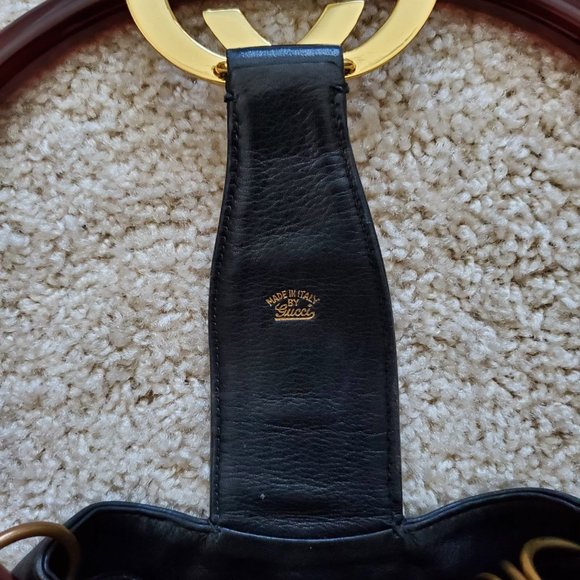 Black Leather Tortoise Vintage Gucci Handbag - Picture 4 of 11